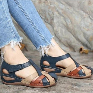 🔥🩰【35-43】Sandalias de plataforma de cuero suave huecas para mujer